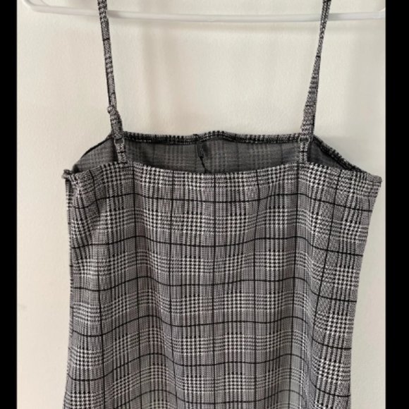 Summer Mini Dress Spaghetti Strap Plaid Size Medium Size 10 - Picture 3 of 4
